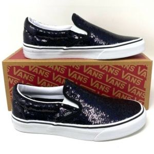 Vans Slip On Black Sequin 9.5